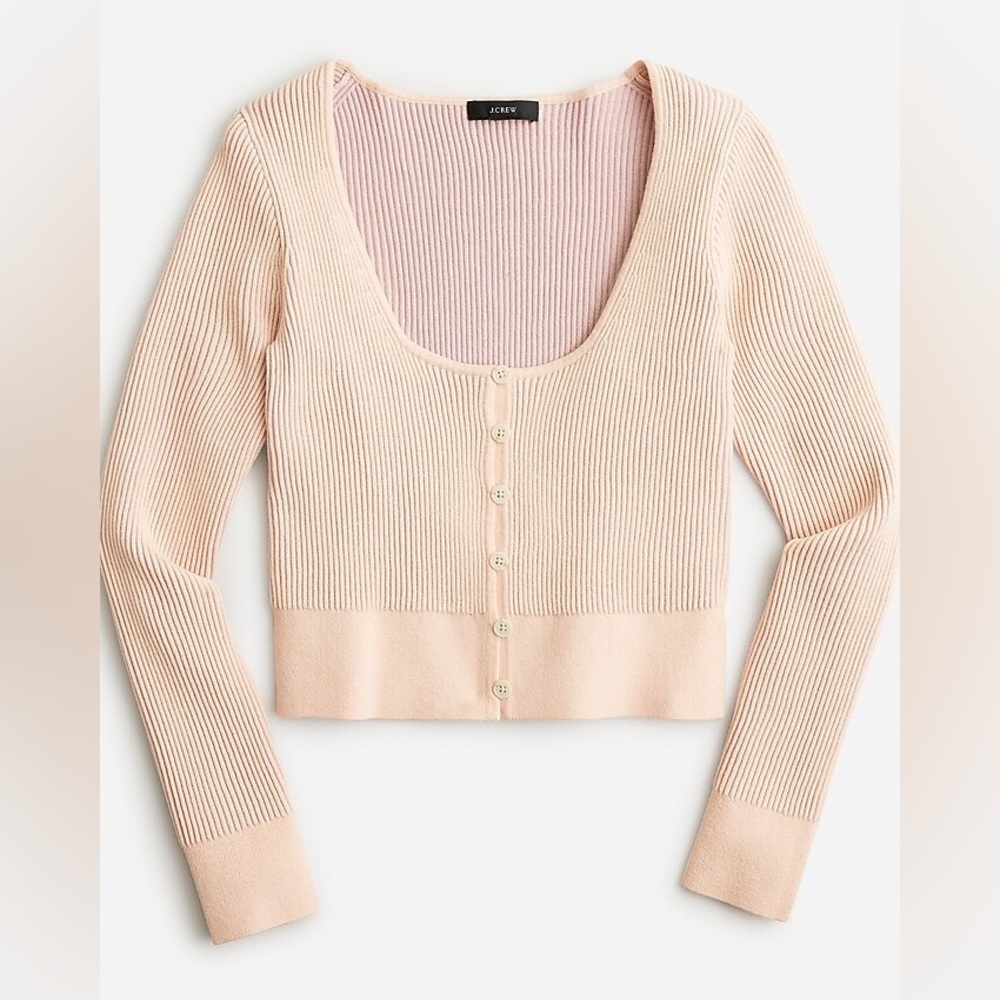 NEW / j.crew Scoopneck stretch cardigan top - Picture 1 of 7